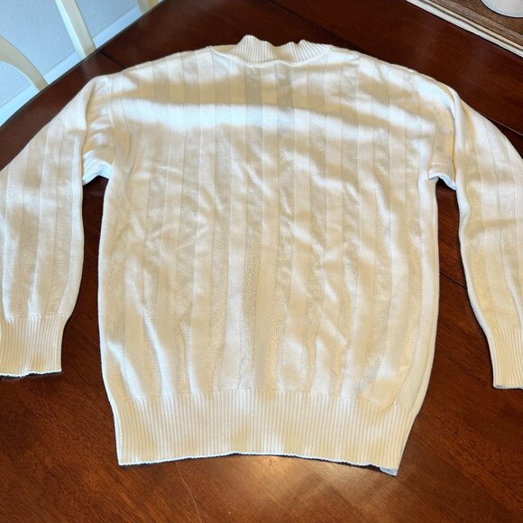 Vintage Wimbledon Brand Tennis Knit Sweater Cotton/Rayon Men's Medium Preppy - Picture 9 of 11